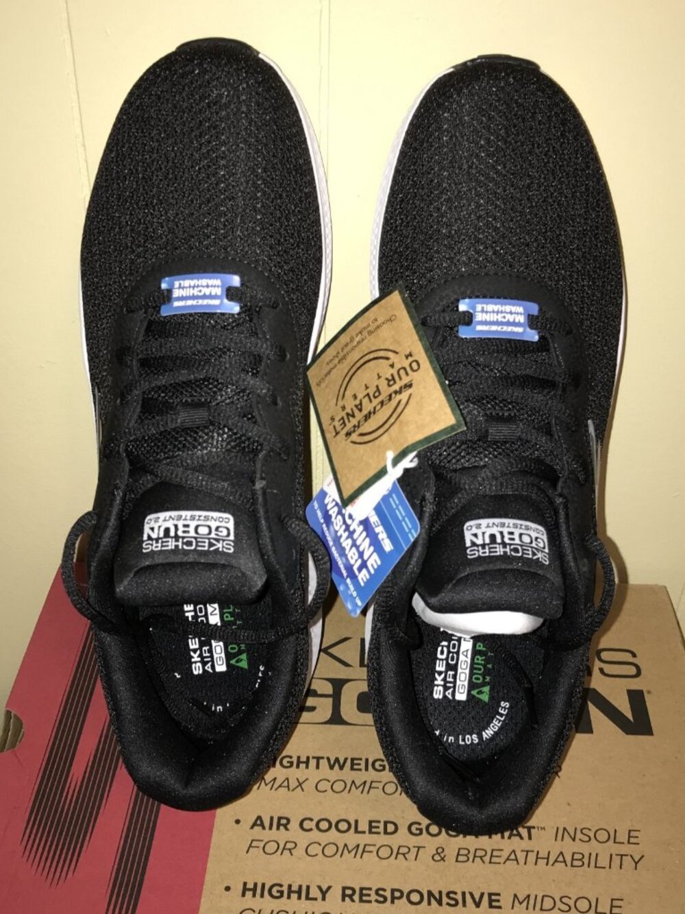 Women's SKECHERS Go Run Consistent 2.0 Engaged-128605-Size 11- Black - Picture 4 of 16